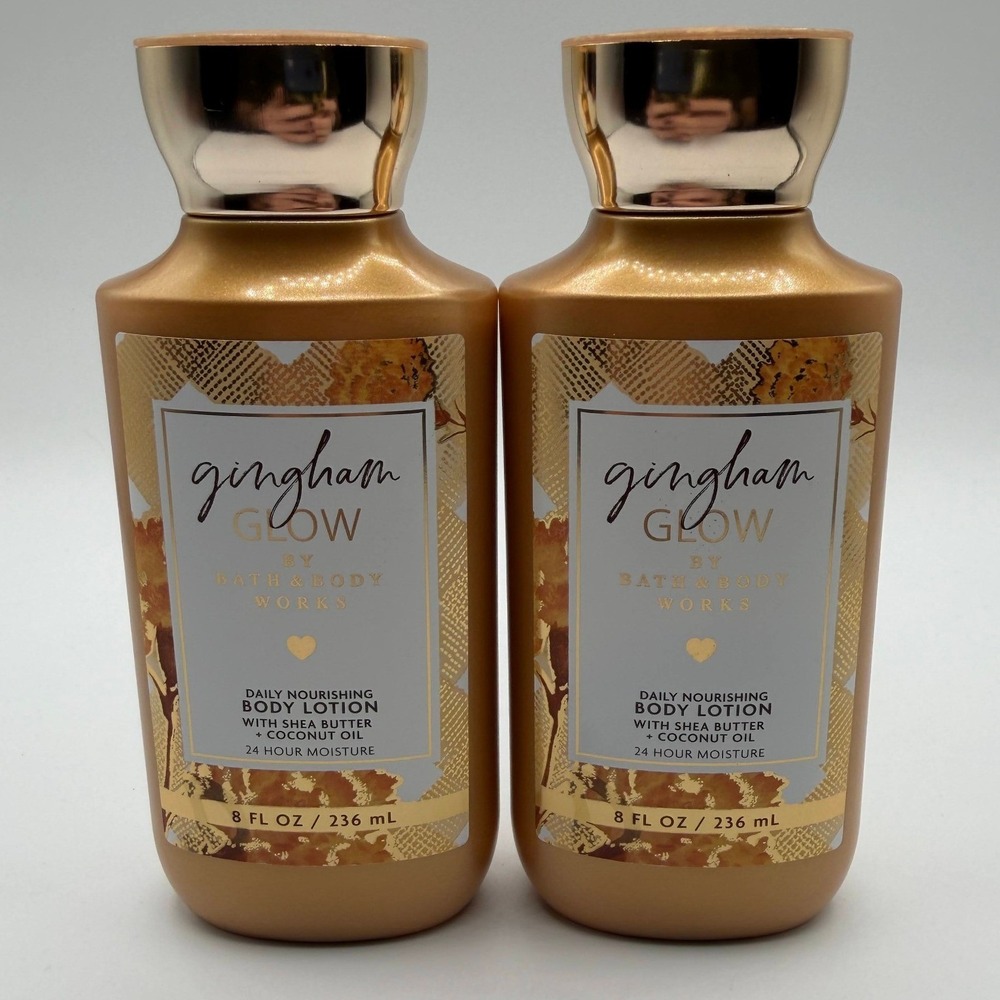 Bath & Body Works Gingham Glow Daily Nourishing Body Lotion 8oz Set of 2, New